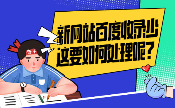 新网站百度收录少，这要如何处理呢?