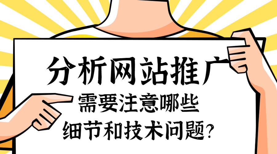 分析网站推广需要注意哪些细节和技术问题？